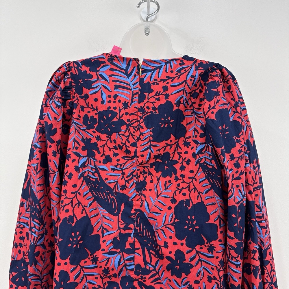 Lilly Pulitzer Lynnley Long Sleeve Top M NWT Heron My Own Resort Preppy Floral - Picture 12 of 13